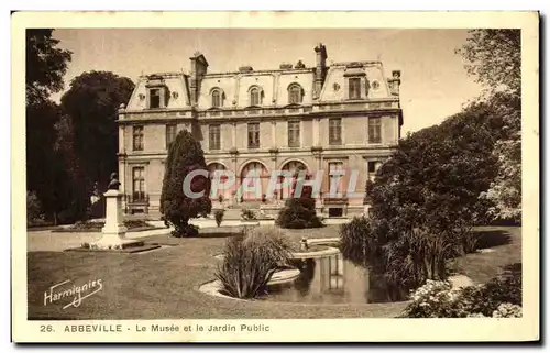 Ansichtskarte AK Abbeville Le Musee et le Jardin Public