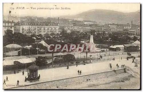 Cartes postales Nice Vue panoramique des Jardins