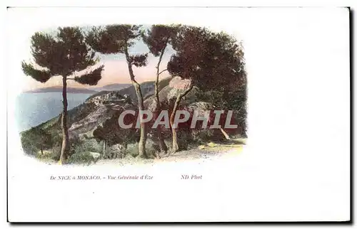 Cartes postales De Nice a Monaco Vue Generale d Ece