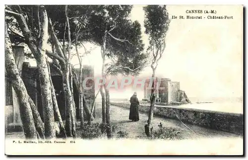 Cartes postales Cannes Ile St Honorat Moine