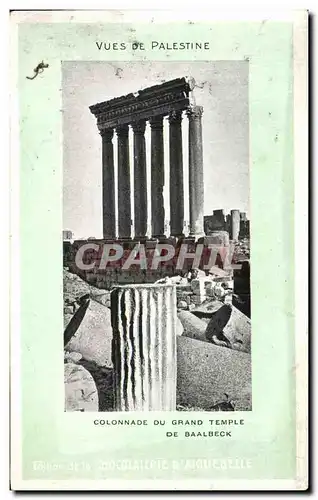 Cartes postales Vues De Palestine Colonnade du grand temple de Baalbeck