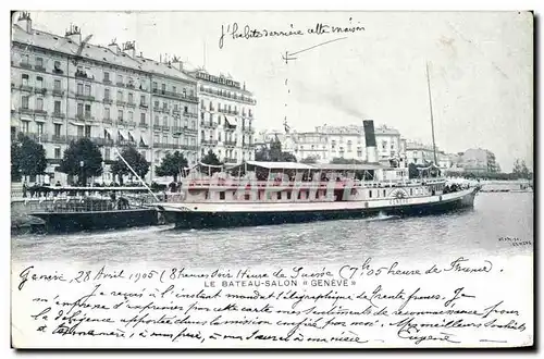 Cartes postales Le Bateau Salon Geneve Suisse