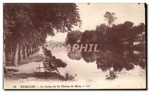 Cartes postales Nemours Le Loing vu du Champ de Mars