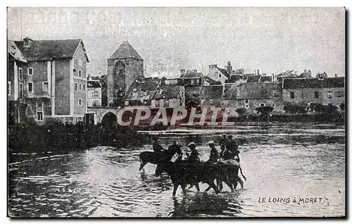 Ansichtskarte AK Le Loing a Moret Cheval Horse