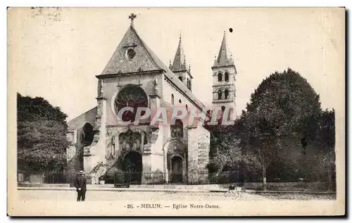 Ansichtskarte AK Melun Eglise Notre Dame