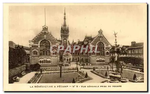 Cartes postales La Benedictine A Fecamp Vue Generale Prise Du Square