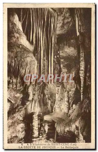 Cartes postales Saint Cere La Grotte De Presque Le baldaquin