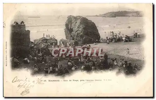 Ansichtskarte AK Biarritz Coin de Plage pres L Ancien Casino