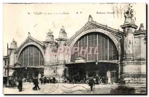 Ansichtskarte AK Tours La Gare Railway Station