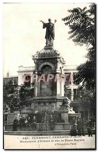 Cartes postales Clermont Ferrand Monument d Urbain II sur la Place Royale