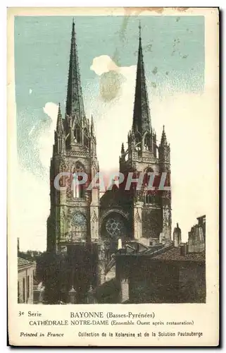 Cartes postales Bayonne (Basses Pyrenees) Cathedrale Notre Dame (Ensemble Ouest apres restauration)