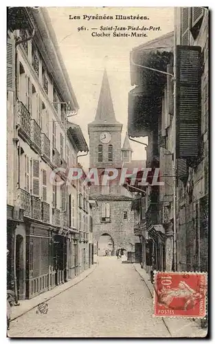 Cartes postales Les Pyrenees Illustrees Saint Jean Pied De Port Clocher Sainte Marie