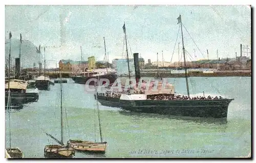 Cartes postales Le Havre Le Port de Bateau a Vapeur