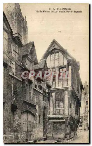 Cartes postales Rouen Vieille Maison du Rue St Romain