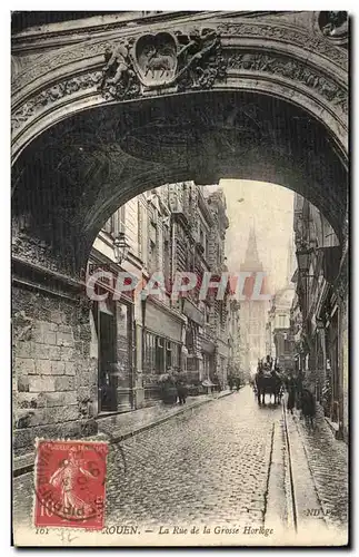 Cartes postales Rouen La Rue de la Grosse Horloge