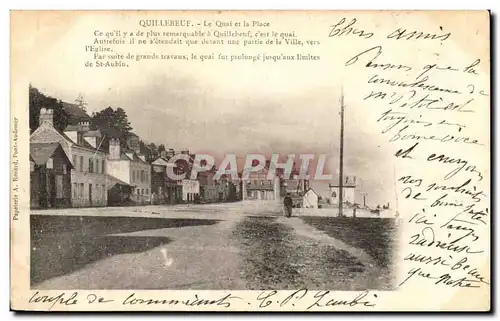 Cartes postales Quillebeuf Le Quai et la Place