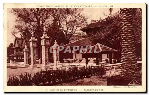 Ansichtskarte AK Exposition coloniale internationale Paris 1931 Section De L Indochine Pavillon De Hue