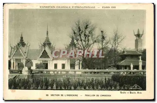 Cartes postales Exposition coloniale internationale Paris 1931 Section De L Indochine Pavillon Du Cambodge