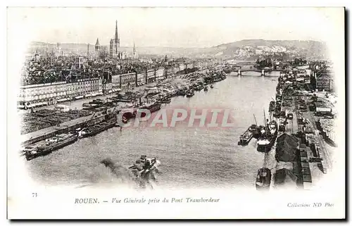 Cartes postales Rouen Vue Generale prise du Pont Transbordeur