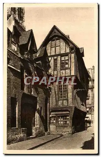 Ansichtskarte AK Rouen Vieilles Maisons rue Saint Romain