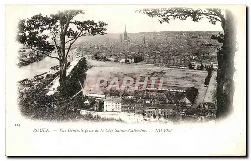 Ansichtskarte AK Rouen Vue generale prise de la Cote Sainte Catberine