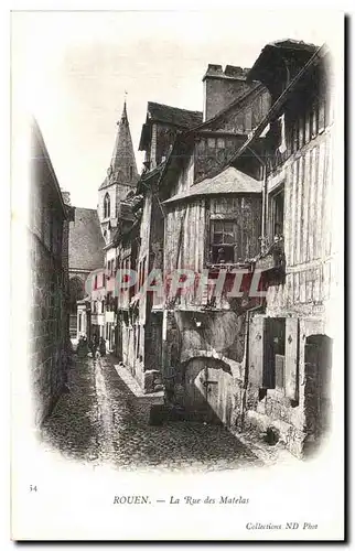 Cartes postales Rouen La Rue Des Matelas