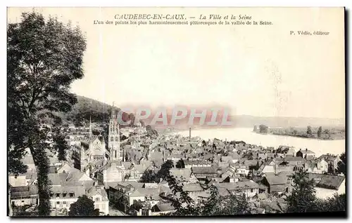 Cartes postales Caudebec En Caux La Ville et la Seine