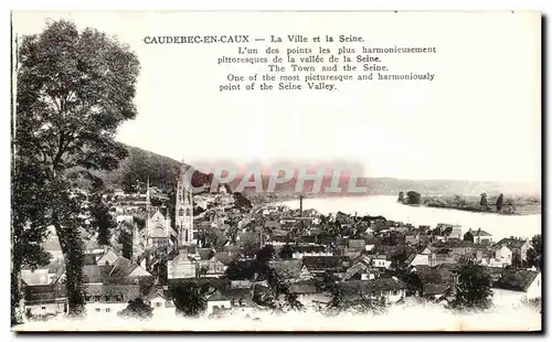 Cartes postales Caudebec En Caux La Ville et la Seine