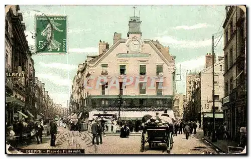 Cartes postales Dieppe Place du Puits Sale