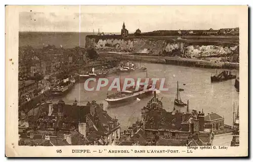 Cartes postales Dieppe L Arundel Dans L Avant Port Bateau