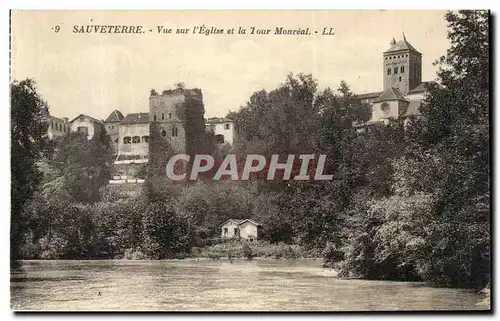 Cartes postales Sauveterre Vue sur l Eglise et la Tour Monreal