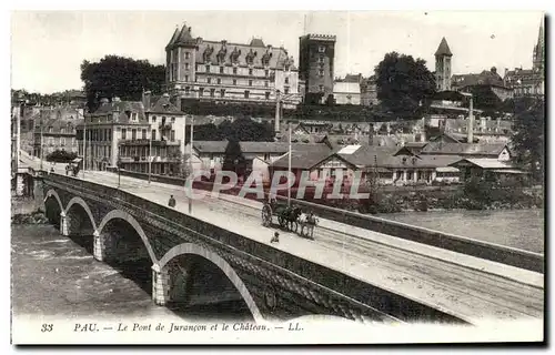 Cartes postales Pau La Pont de Jurancon et le Chateau