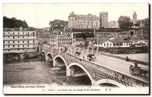 Cartes postales Pau Le Pont sur la Gave et le Chateau