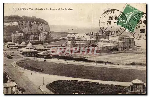 Ansichtskarte AK Dieppe Vue Generale Le Casino et les Falaises