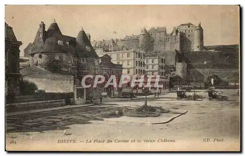 Cartes postales Dieppe La Place du Casino et le Vieux Chateau