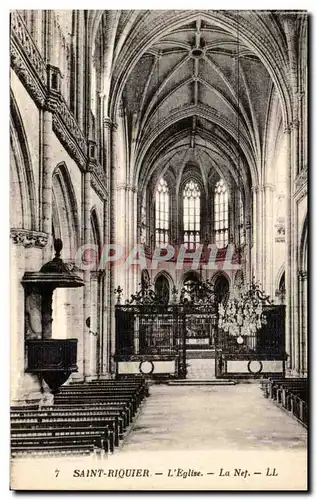 Cartes postales Saint Riquier L eglise La Nef