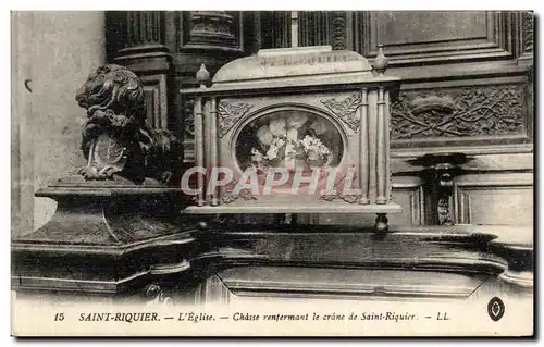 Ansichtskarte AK Saint Riquier L eglise Chasse Renfermant le Crane de Saint Riquier Lion