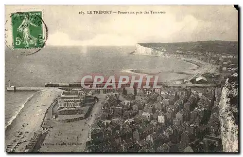 Cartes postales Le Treport panorama Pris des Terrasses