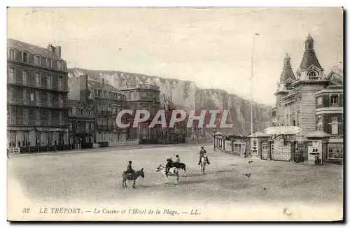 Cartes postales Le Treport Le Casino et Hotel de la Plage Ane Donkey