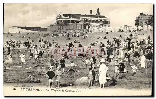 Cartes postales Le Treport La Plage et le Casino Enfants