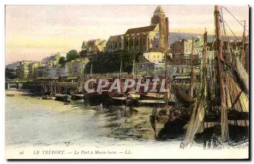 Cartes postales Le Treport Le Port a Maree basse Bateaux