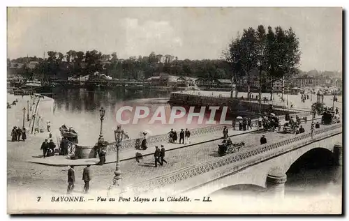 Cartes postales bayonne Vue Pont Mayou et la Citadelle