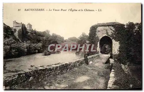 Cartes postales Sauveterre Le Vieux Pont I Eglise et le Chateau