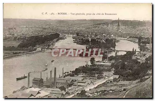 Cartes postales Rouen Vue generale prise du cote de Bonsecours