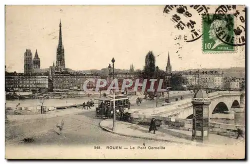 Ansichtskarte AK Rouen Le Pont Corneille Tramway