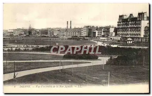 Ansichtskarte AK Dieppe Vue d ensemble de la Rue Aguado