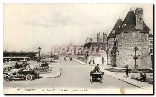 Ansichtskarte AK Dieppe Les Tourelles et la Rue Aguado Automobile