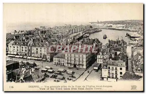 Ansichtskarte AK Dieppe Vue generale Prise de la Tour de I Eglise Saint Jacques