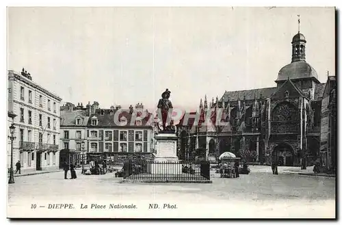 Cartes postales Dieppe La Place Nationale