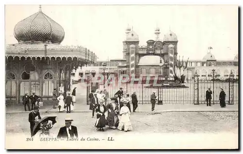 Cartes postales Dieppe Entree du Casino Femmes elegantes